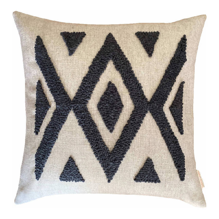 Punch Needle Ndebele Pillow