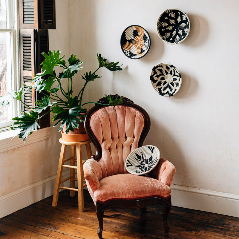 African Sisal Woven Bowls - Kaleidoscope