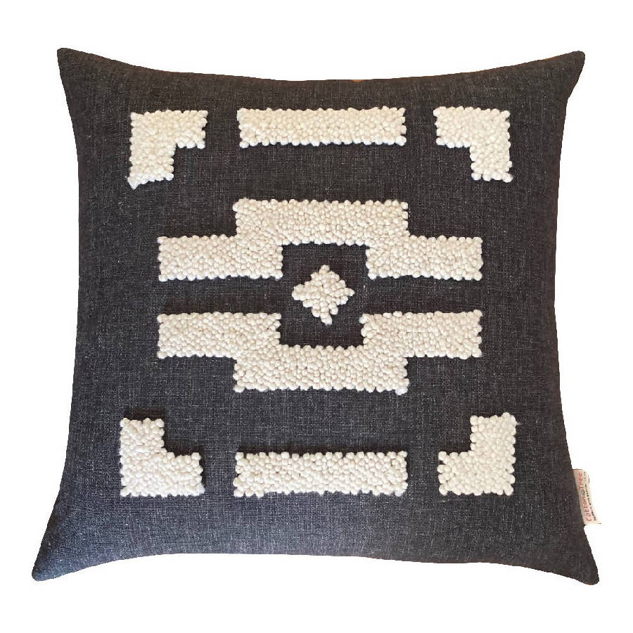 Punch Needle Ndebele Pillow