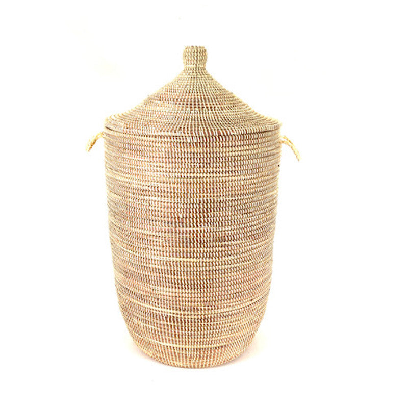 Large Dou Lid Storage Basket - Natural Monochrome