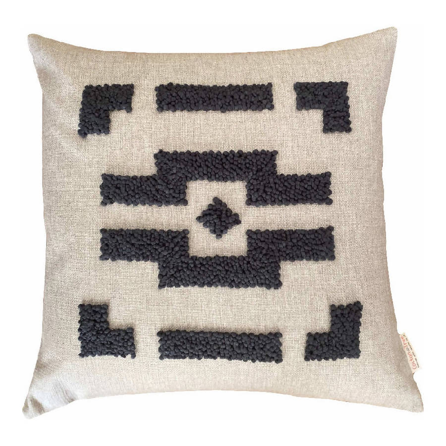 Punch Needle Ndebele Pillow